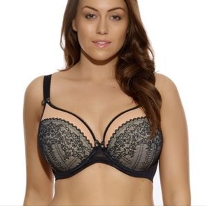 Elomi banded soiree black bra 38H